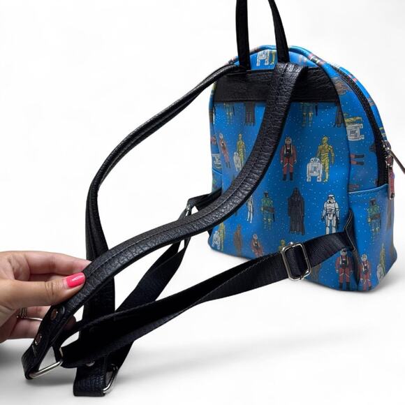 Loungefly Star Wars Mini Backpack Action Figures Droid Blue - Picture 5 of 9